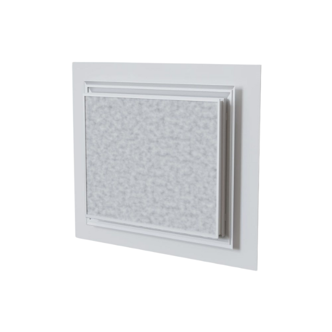 Baillindustrie - Grille de reprise + porte filtre Confort White - Photo produit arriere COL500X400